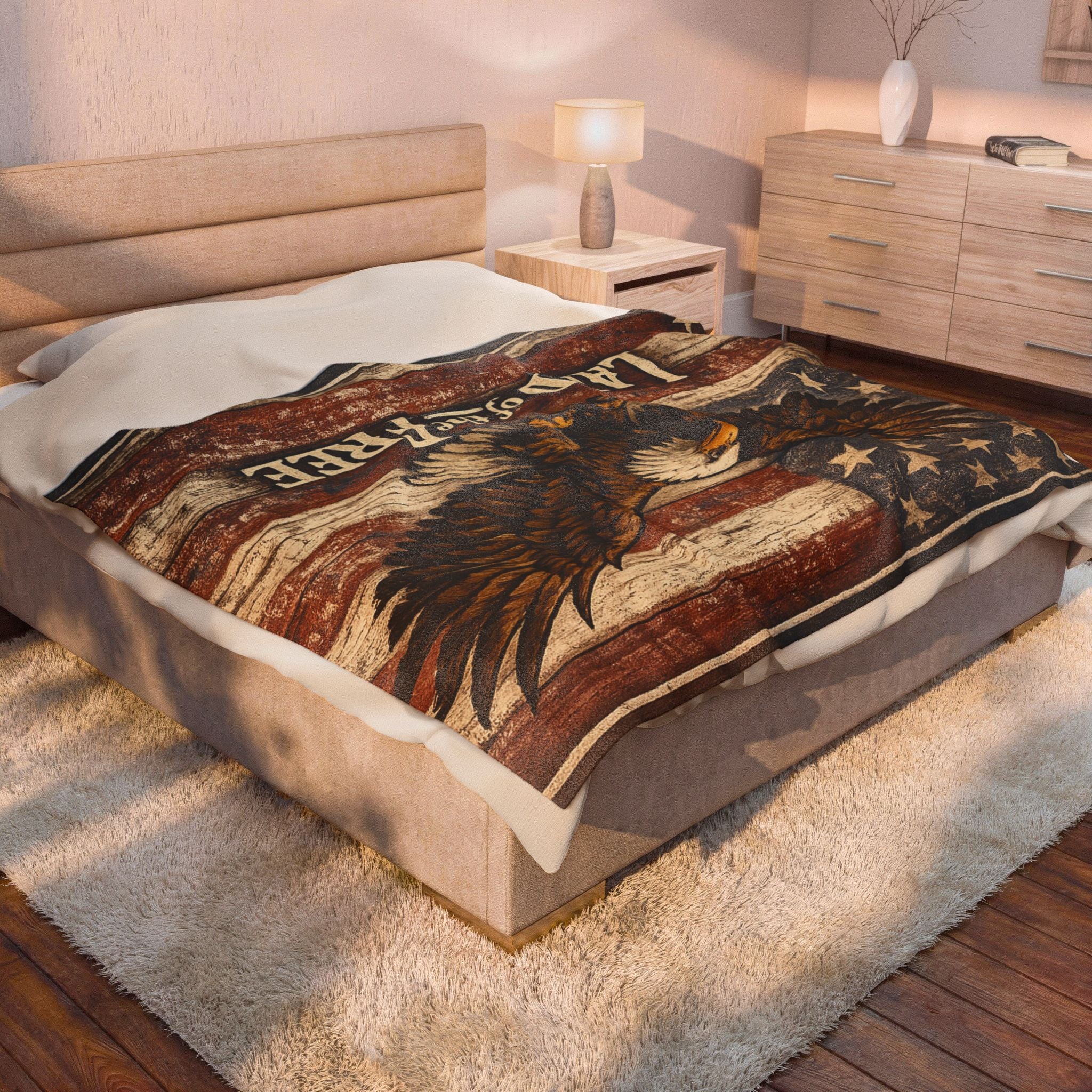 1776 Supply Co. | Land of the Free Velveteen Plush Blanket
