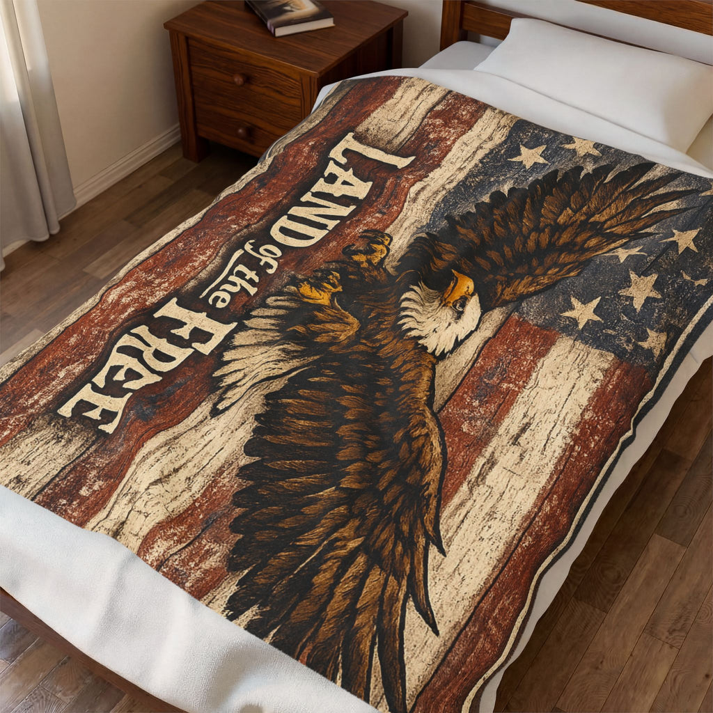 1776 Supply Co. | Land of the Free Velveteen Plush Blanket