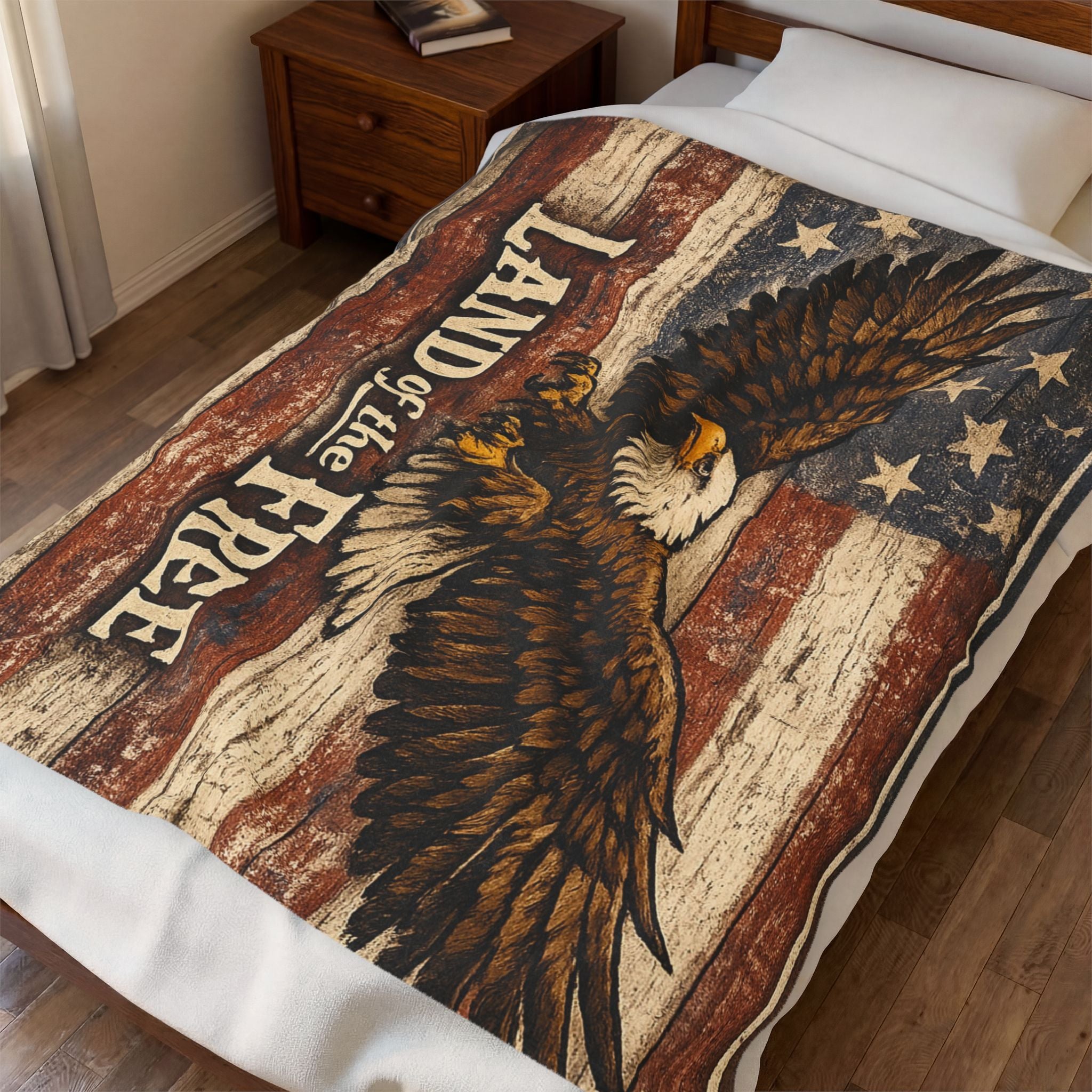1776 Supply Co. | Land of the Free Velveteen Plush Blanket